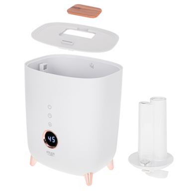 Adler | AD 7972 | Humidifier | 23 W | Water tank capacity 4 L | Suitable for rooms up to 35 m² | Ultrasonic | Humidification capacity 150-300 ml/hr | White 4