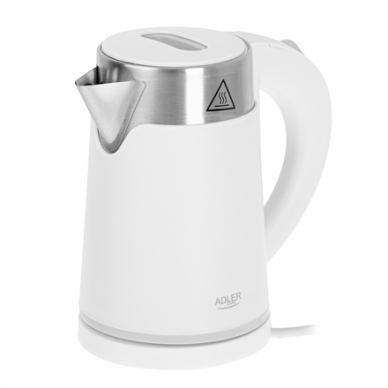 Adler | Kettle | AD 1372 | Electric | 800 W | 0.6 L | Plastic/Stainless steel | 360° rotational base | White 2