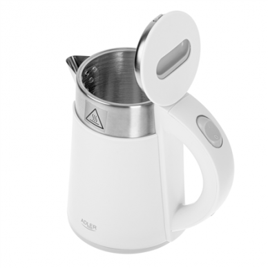 Adler | Kettle | AD 1372 | Electric | 800 W | 0.6 L | Plastic/Stainless steel | 360° rotational base | White 5