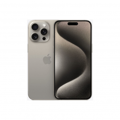 Apple | iPhone 15 Pro Max | Titanium | 6.7 " | Super Retina XDR display with ProMotion | 2790 x 1290 pixels | A17 Pro | Internal RAM 8 GB | 1000 GB | Dual SIM | Nano-SIM and eSIM | 4G | 5G | Main camera 48+12 MP | Secondary camera 12 MP | iOS | 17