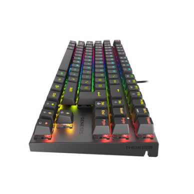 Genesis | THOR 303 TKL | Black | Mechanical Gaming Keyboard | Wired | RGB LED light | US | USB Type-A | 865 g | Replaceable "HOT SWAP" Switches 3