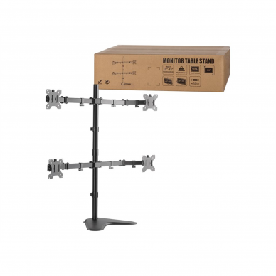 Logilink BP0046 Quad Monitor Desk Stand 13"-32'' | Logilink | Desk Mount | BP0046 | 13-32 " | Maximum weight (capacity) Carrying capacity of each arm: Max. 8 kg  kg | Black 2