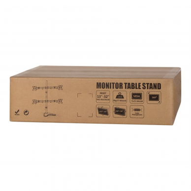 Logilink BP0046 Quad Monitor Desk Stand 13"-32'' | Logilink | Desk Mount | BP0046 | 13-32 " | Maximum weight (capacity) Carrying capacity of each arm: Max. 8 kg  kg | Black 3