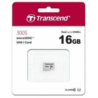 MEMORY MICRO SDHC 16GB UHS-I/CLASS10 TS16GUSD300S TRANSCEND 1