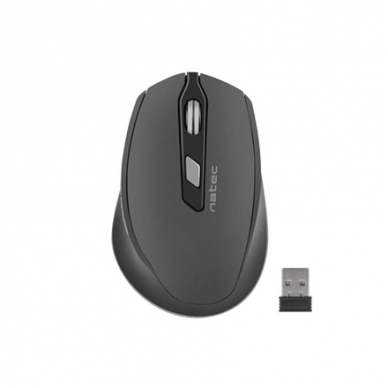 Natec Mouse, Siskin, Silent, Wireless, 2400 DPI, Optical, Black-Grey | Natec | Mouse | Optical | Wireless | Black/Grey | Siskin 1