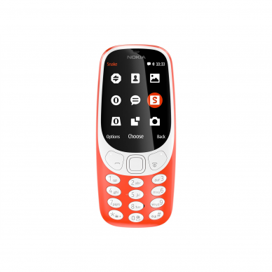 Nokia | 3310 (2017) | Red | 2.4 " | TFT | N/A MB | 16 MB | Dual SIM | Micro-SIM | Bluetooth | 3.0 | USB version microUSB 2.0 | Built-in camera | Main camera 2 MP | 1200 mAh 1
