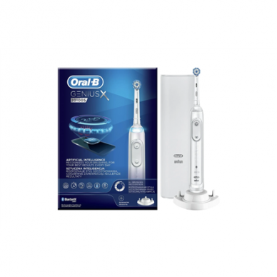 Oral-B | Electric Toothbrush | Genius X 20100S | Rechargeable | For adults | Number of brush heads included 1 | Number of teeth brushing modes 6 | White 1