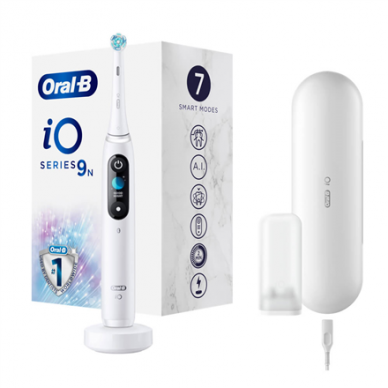 Oral-B | Electric Toothbrush | iO9 Series | Rechargeable | For adults | Number of brush heads included 1 | Number of teeth brushing modes 7 | White 1