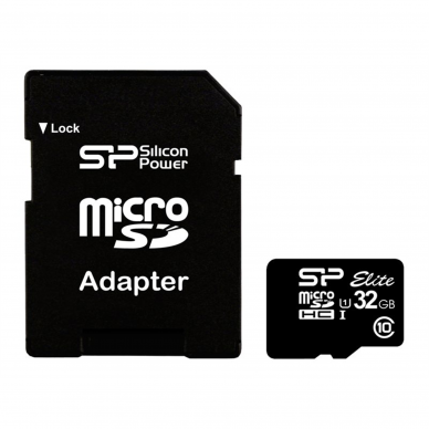 Silicon Power | Elite UHS-I | 32 GB | MicroSDHC | Flash memory class 10 | SD adapter 1